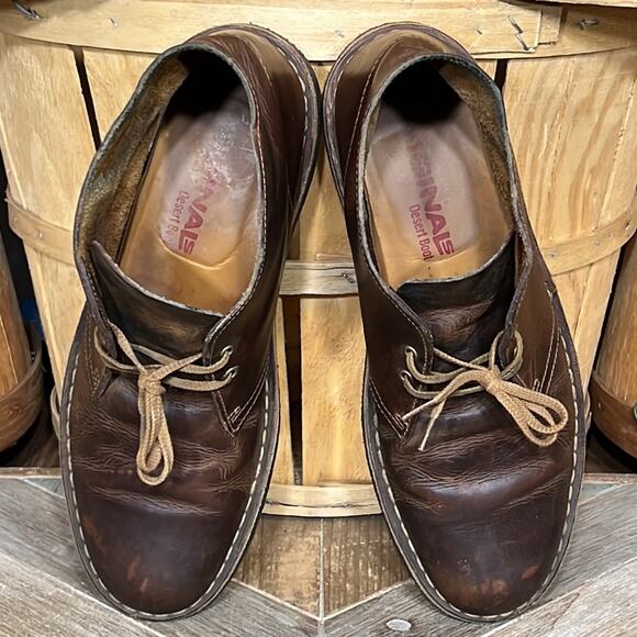 Clarks Originals Beeswax Brown Leather Crepe Sole Desert Chukka Boots Men Size 9 - Picture 9 of 11